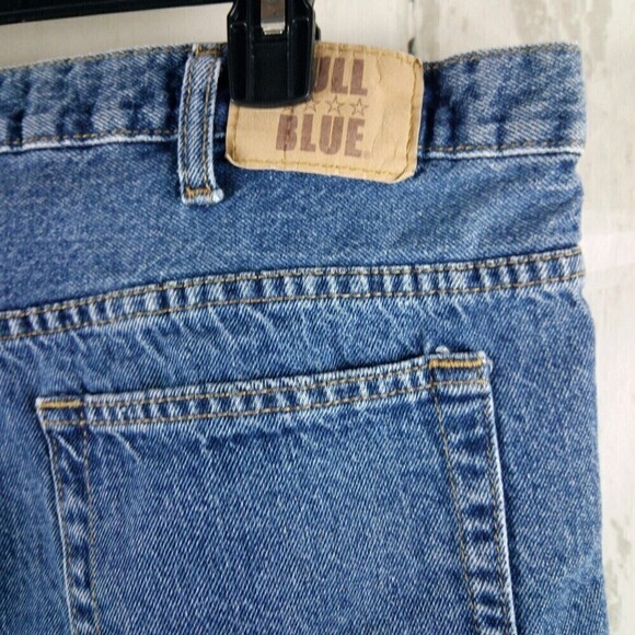 Full Blue Mens Size 42 Denim Blue Jean Shorts 42x9 - Picture 7 of 8